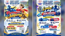 Ilustrasi kegiatan seni tari Jaipong dalam rangka Pasanggiri Jaipong tingkat SD yang dijadwalkan berlangsung pada 14–15 November 2026 di ART Centre Garut.