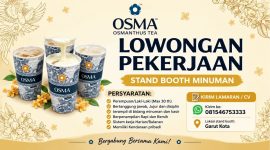 Lowongan kerja Osmanthus Tea untuk posisi Stand Booth Minuman di Garut Kota.