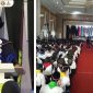 Mahasiswa baru Institut Pendidikan Indonesia Garut mengikuti Sidang Terbuka Senat dalam rangka PKKMB Tahun Akademik 2026/2027 di Graha Intan Balarea, Garut, 8 Oktober 2026.