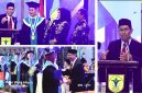Ketua Pembina Yayasan Dharma Husada Insani Garut, Dr. H. Hadiat, M.A., menyampaikan sambutan dalam Wisuda ke-29 dan Angkat Sumpah lulusan IKKHG di Hotel Santika Garut, Rabu (14/10/2026).