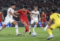 Ilustrasi pertandingan Persija Jakarta melawan Persik Kediri.