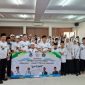 suasana pelepasan peserta kompetisi olahraga dan seni antardiniyah.