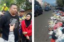 Anggota DPRD Kabupaten Garut dari Fraksi PDI Perjuangan, Yudha Puja Turnawan, memberikan keterangan saat diwawancarai di lokasi penumpukan sampah di Kabupaten Garut, menyusul terganggunya pengangkutan sampah menuju TPA Pasir Bajing, Oktober 2026.