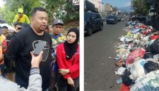 Anggota DPRD Kabupaten Garut dari Fraksi PDI Perjuangan, Yudha Puja Turnawan, memberikan keterangan saat diwawancarai di lokasi penumpukan sampah di Kabupaten Garut, menyusul terganggunya pengangkutan sampah menuju TPA Pasir Bajing, Oktober 2026.