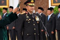 Jenderal Pol. Suyudi Ario Seto setelah dilantik sebagai Kapolri oleh Presiden Prabowo Subianto di Istana Negara, Jakarta, 1 Oktober 2026. (YouTube Setpres)
